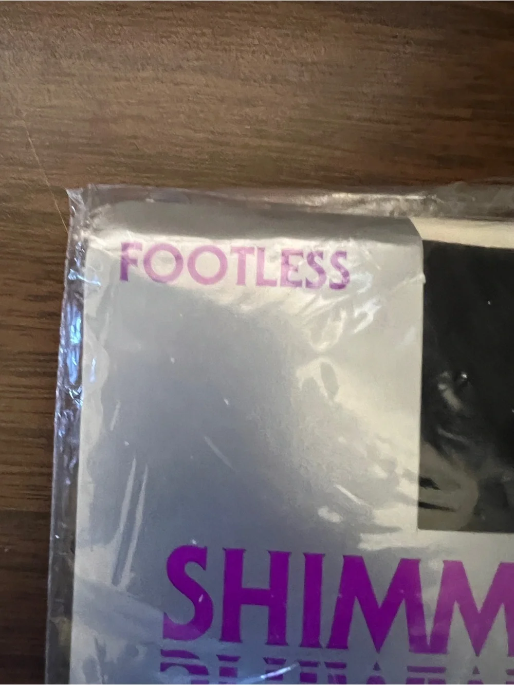 Vintage Hampshire Hosiery Black Footless Shimmery Tights - Size 3 - Made in USA